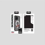 Apple iPhone 15 Pro Max Kılıf SkinArma M-safe Şarj Özellikli Yazı Desenli Airbag Tasarımlı Orion Kapak