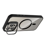 Apple iPhone 15 Pro Max Kılıf Standlı ve Kamera Lens Hediyeli M-Safe Şarj Özellikli Zore Etro Kapak