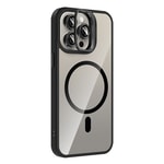 Apple iPhone 15 Pro Max Kılıf Standlı ve Kamera Lens Hediyeli M-Safe Şarj Özellikli Zore Etro Kapak