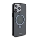 Apple iPhone 15 Pro Max Kılıf TUMI Orjinal Lisanslı M-safe Şarj Özellikli PC TPU Metal Logolu Ring Standlı Kapak