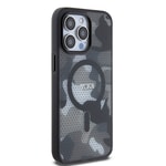 Apple iPhone 15 Pro Max Kılıf TUMI Orjinal Lisanslı M-safe Şarj Özellikli Buzlanmış Saydam Ağ Kamuflajı Desenli Kapak