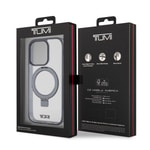 Apple iPhone 15 Pro Max Kılıf TUMI Orjinal Lisanslı M-safe Şarj Özellikli Metal Logolu Ring Standlı Silikon Kapak