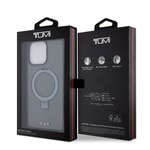 Apple iPhone 15 Pro Max Kılıf TUMI Orjinal Lisanslı M-safe Şarj Özellikli PC TPU Metal Logolu Ring Standlı Kapak