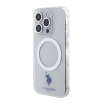 Apple iPhone 15 Pro Max Kılıf U.S. Polo Assn. Orjinal Lisanslı M-safe Şarj Özellikli Transparan Tasarım Kapak