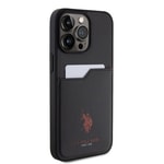 Apple iPhone 15 Pro Max Kılıf U.S. Polo Assn. Orjinal Lisanslı Baskı Logolu PU Kartlıklı Kapak