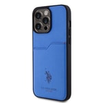 Apple iPhone 15 Pro Max Kılıf U.S. Polo Assn. Orjinal Lisanslı Baskı Logolu PU Kartlıklı Kapak