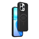 Apple iPhone 15 Pro Max Kılıf Wiwu LCC-107 Karbon Fiber M-safe Şarj Özellikli Kamera Korumalı Kabon Kapak
