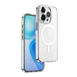Apple iPhone 15 Pro Max Kılıf Wiwu ZYS-013 M-safe Şarj Özellikli Renkli Kamera Çerçeveli Şeffaf Jelly Kapak