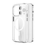 Apple iPhone 15 Pro Max Kılıf Wiwu ZYS-013 M-safe Şarj Özellikli Renkli Kamera Çerçeveli Şeffaf Jelly Kapak