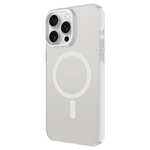 Apple iPhone 15 Pro Max Kılıf Zore M-safe Şarj Özellikli Buzlu Transparan C-Pro Sert Kapak