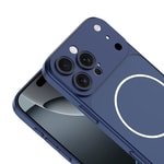 Apple iPhone 15 Pro Max Kılıf Zore M-Safe Şarj Özellikli Kamera Korumalı Spark Kapak