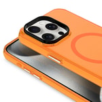 Apple iPhone 15 Pro Max Kılıf Zore M-safe Şarj Özellikli Buzlu Transparan C-Pro Sert Kapak