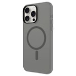 Apple iPhone 15 Pro Max Kılıf Zore M-safe Şarj Özellikli Buzlu Transparan C-Pro Sert Kapak