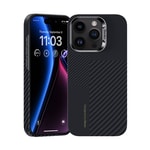 Apple iPhone 15 Pro Max M-safe Şarj Özellikli Karbon Fiber Benks Montage ArmorAir Kevlar Kapak