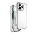 Apple iPhone 15 Pro Wiwu Wi-IP001 Kılıf Ekran Koruyucu Kamera Lensi 3in1 Koruma Seti