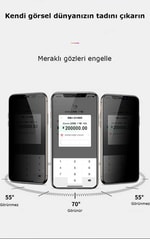 Apple iPhone 15 Pro Zore Kor Privacy Cam Ekran Koruyucu