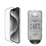 Apple iPhone 16 Guess Orjinal Lisanslı Rhinestone Ekran Koruyucu + Lens Koruyucu 2in1 Aksesuar Seti