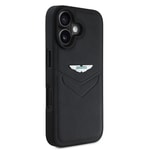 Apple iPhone 16 Kılıf Aston Martin Orjinal Lisanslı Victory Dizayn PU Deri Metal Logolu Kapak