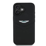 Apple iPhone 16 Kılıf Aston Martin Orjinal Lisanslı Victory Dizayn PU Deri Metal Logolu Kapak