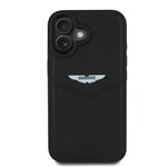 Apple iPhone 16 Kılıf Aston Martin Orjinal Lisanslı Victory Dizayn PU Deri Metal Logolu Kapak