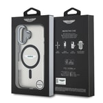 Apple iPhone 16 Kılıf Aston Martin Orjinal Lisanslı M-safe Şarj Özellikli IML Baskı Logolu Buzlu Kapak