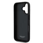 Apple iPhone 16 Kılıf Aston Martin Orjinal Lisanslı Victory Dizayn PU Deri Metal Logolu Kapak