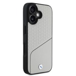 Apple iPhone 16 Kılıf BMW Orjinal Lisanslı M-safe Şarj Özellikli M Logolu Üç Çizgili Dikiş Detaylı Meshed Tricolor Stripes Kapak