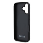 Apple iPhone 16 Kılıf BMW Orjinal Lisanslı Karbon Fiber Tasarımlı ve Metal Logolu PU Deri Kapak