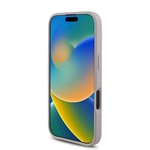 Apple iPhone 16 Kılıf Guess Orjinal Lisanslı PU Deri 4G Desenli Metal Büyük 4G ve Yazı Logolu Kapak