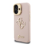 Apple iPhone 16 Kılıf Guess Orjinal Lisanslı Grained Yazı Logolu Kamera Standlı Kapak
