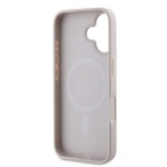 Apple iPhone 16 Kılıf Guess Orjinal Lisanslı M-safe Şarj Özellikli PU Üçgen Logo 4G Desenli Kapak
