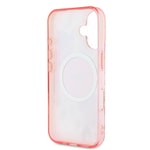 Apple iPhone 16 Kılıf Guess Orjinal Lisanslı M-safe Şarj Özellikli IML Baskılı Yazı Logolu Flower Tonal Circle Kapak