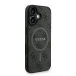 Apple iPhone 16 Kılıf Guess Orjinal Lisanslı M-safe Şarj Özellikli PU Deri Bilek Askı İpli Yazı Logolu Kapak