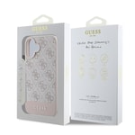 Apple iPhone 16 Kılıf Guess Orjinal Lisanslı PU Deri Şerit Logo Dizaynlı Kapak