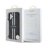 Apple iPhone 16 Kılıf Guess Orjinal Lisanslı M-safe Şarj Özellikli 4G Şerit Tasarımlı Printed Kapak