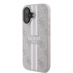 Apple iPhone 16 Kılıf Guess Orjinal Lisanslı M-safe Şarj Özellikli 4G Şerit Tasarımlı Printed Kapak