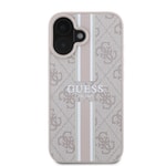 Apple iPhone 16 Kılıf Guess Orjinal Lisanslı M-safe Şarj Özellikli 4G Şerit Tasarımlı Printed Kapak