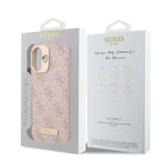 Apple iPhone 16 Kılıf Guess Orjinal Lisanslı Grained Yazı Logolu Kamera Standlı Kapak