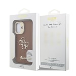 Apple iPhone 16 Kılıf Guess Orjinal Lisanslı Grained Yazı Logolu Kamera Standlı Kapak