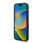 Apple iPhone 16 Kılıf Guess Orjinal Lisanslı M-safe Şarj Özellikli PU Deri Bilek Askı İpli Yazı Logolu Kapak