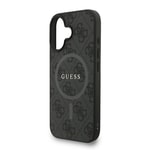 Apple iPhone 16 Kılıf Guess Orjinal Lisanslı M-safe Şarj Özellikli PU Deri Bilek Askı İpli Yazı Logolu Kapak