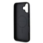 Apple iPhone 16 Kılıf Guess Orjinal Lisanslı M-safe Şarj Özellikli Yazı Logolu Grained Kapak