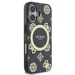 Apple iPhone 16 Kılıf Guess Orjinal Lisanslı M-safe Şarj Özellikli 4G Desenli IML Yazı Logolu Peony Kapak