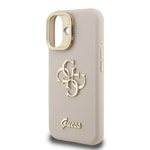 Apple iPhone 16 Kılıf Guess Orjinal Lisanslı Grained Yazı Logolu Kamera Standlı Kapak