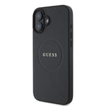 Apple iPhone 16 Kılıf Guess Orjinal Lisanslı M-safe Şarj Özellikli Yazı Logolu Grained Kapak