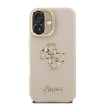 Apple iPhone 16 Kılıf Guess Orjinal Lisanslı Grained Yazı Logolu Kamera Standlı Kapak