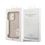 Apple iPhone 16 Kılıf Guess Orjinal Lisanslı Grained Yazı Logolu Kamera Standlı Kapak