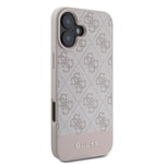 Apple iPhone 16 Kılıf Guess Orjinal Lisanslı PU Deri Şerit Logo Dizaynlı Kapak
