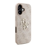Apple iPhone 16 Kılıf Guess Orjinal Lisanslı PU Deri Bilek Askı İpli Metal Büyük 4G ve Yazı Logolu Kapak