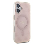 Apple iPhone 16 Kılıf Guess Orjinal Lisanslı M-safe Şarj Özellikli IML Baskılı Klasik Logolu 4G Desenli Kapak